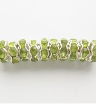 Rondelle Spacer 6mm Silver/Light Green